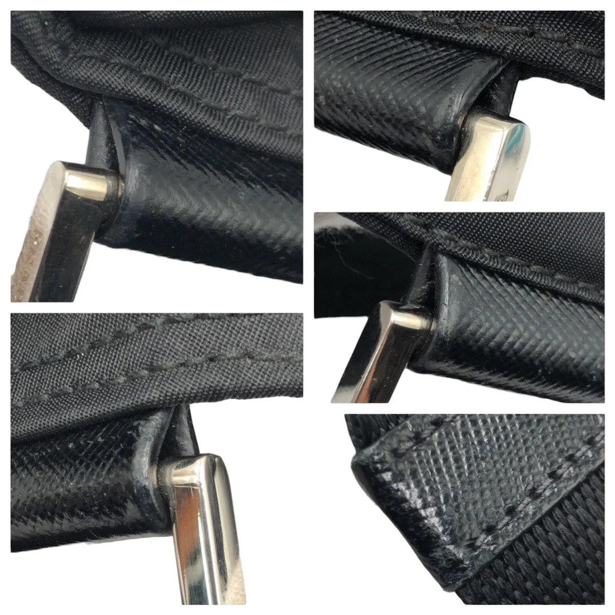 PRADA Shoulder Bag Nylon Black black Crossbody Shoulder Bag Messenger Bag Test Triangular logo mens Used