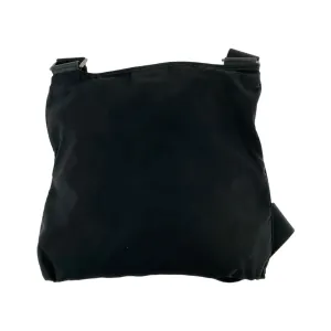 PRADA Shoulder Bag Nylon Black SilverMetal Crossbody Shoulder Bag Pochette Test Triangle With logo Women Used
