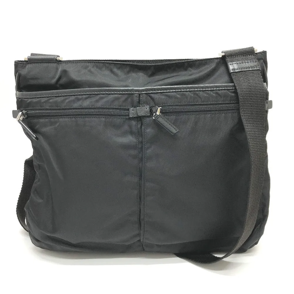 PRADA Shoulder Bag Nylon black Triangle With logo