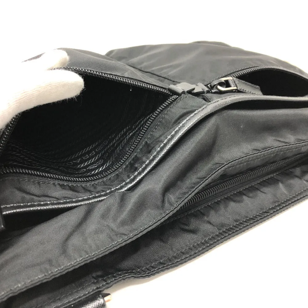 PRADA Shoulder Bag Nylon black Triangle With logo