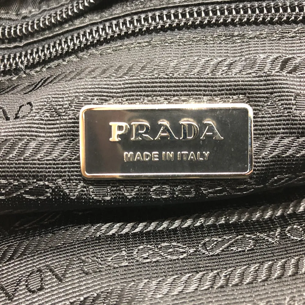 PRADA Shoulder Bag Nylon black Triangle With logo