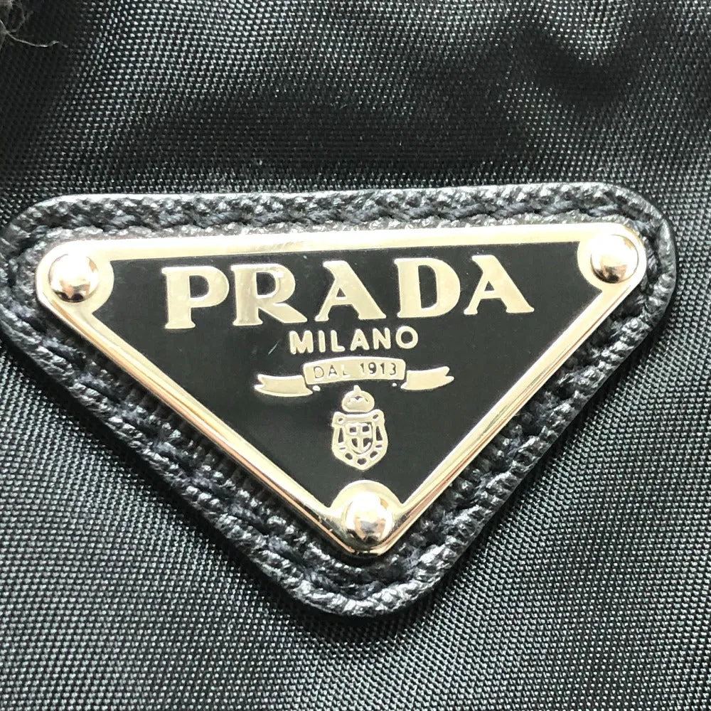 PRADA Shoulder Bag Nylon black Triangle With logo