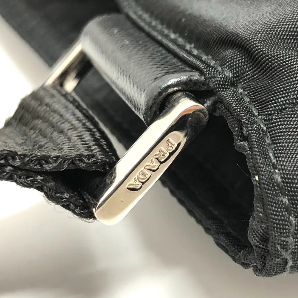 PRADA Shoulder Bag Nylon black Triangle With logo