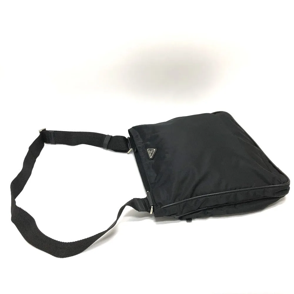 PRADA Shoulder Bag Nylon black Triangle With logo