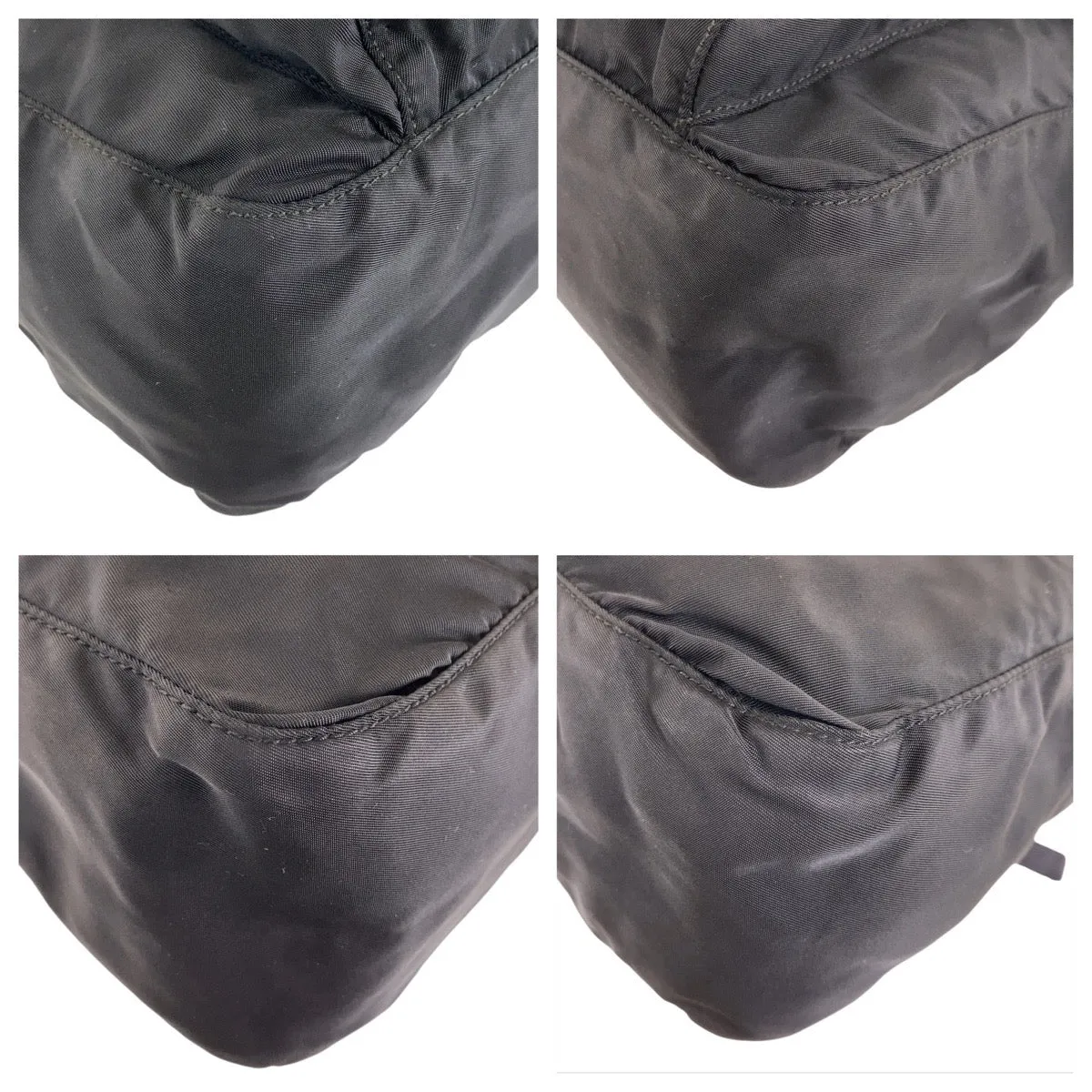 PRADA Shoulder Bag Nylon, Leather Black SilverMetal Crossbody Shoulder Bag Pochette Test Triangle With logo mens Used