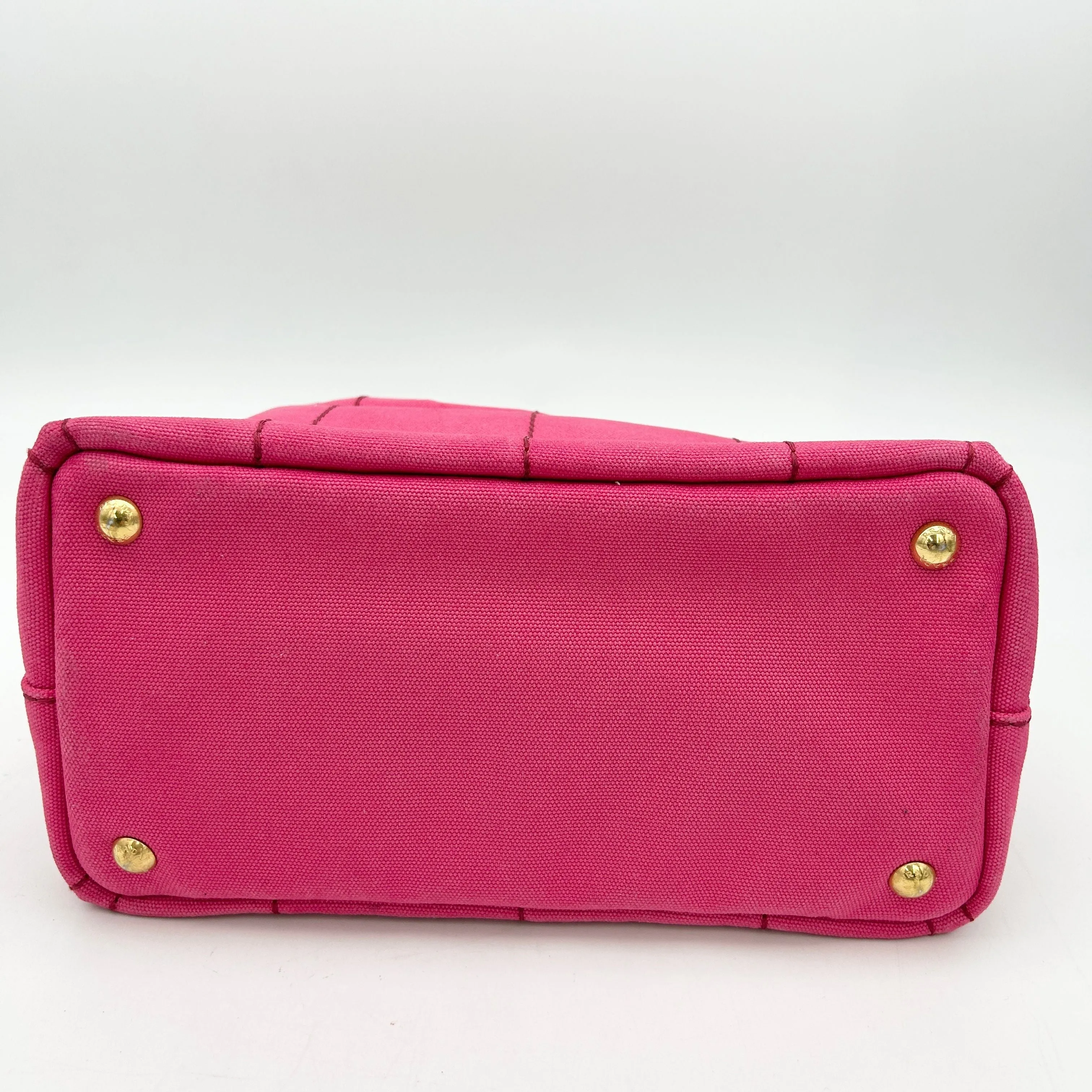 Prada Small Canapa Logo Tote w/ Strap - Pink Totes, Handbags LA7910