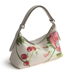 Roxbury Crescent Shoulder Bag Meadow Bouquet Cottage Cream