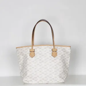 Saint Tropez Open Tote MM, Milk / Cappuccino Trim