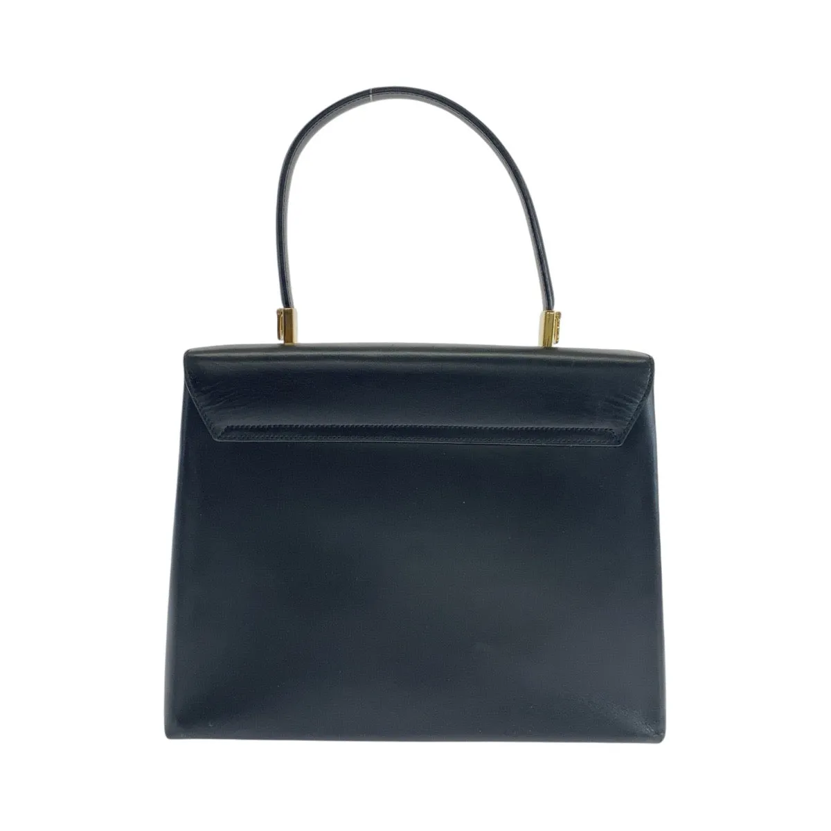 Salvatore Ferragamo Handbag leather Black GoldMetal Handbag Shoulder Bag 2way Gancini Women Used