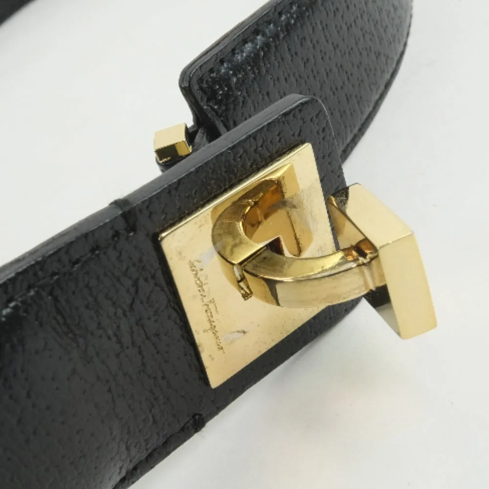Salvatore Ferragamo Shoulder Bag 21-1898 canvas black Women Used