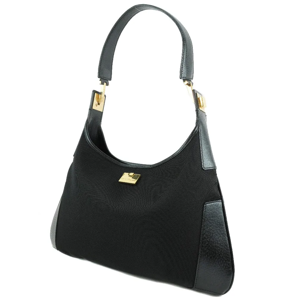 Salvatore Ferragamo Shoulder Bag 21-1898 canvas black Women Used