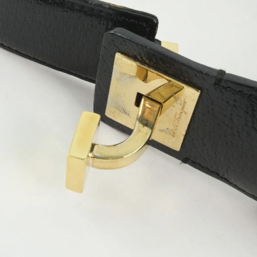 Salvatore Ferragamo Shoulder Bag 21-1898 canvas black Women Used