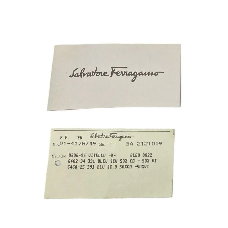 Salvatore Ferragamo Shoulder Bag Calfskin Navy