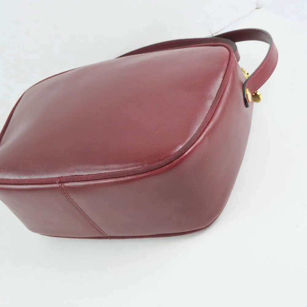Salvatore Ferragamo Shoulder Bag Calfskin Red Vara ribbon Women Used