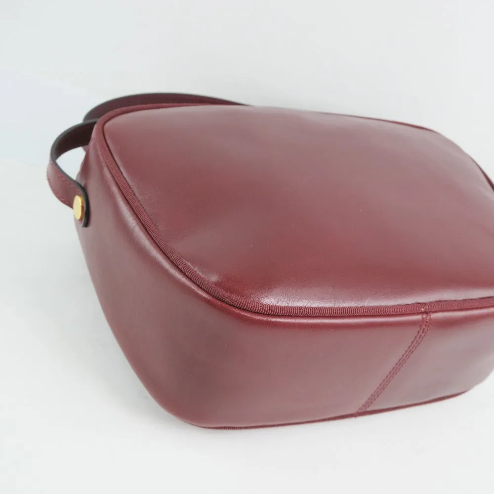 Salvatore Ferragamo Shoulder Bag Calfskin Red Vara ribbon Women Used