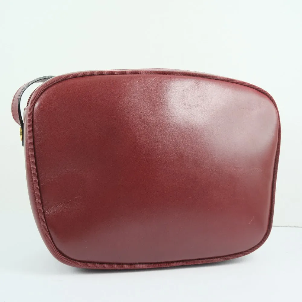 Salvatore Ferragamo Shoulder Bag Calfskin Red Vara ribbon Women Used