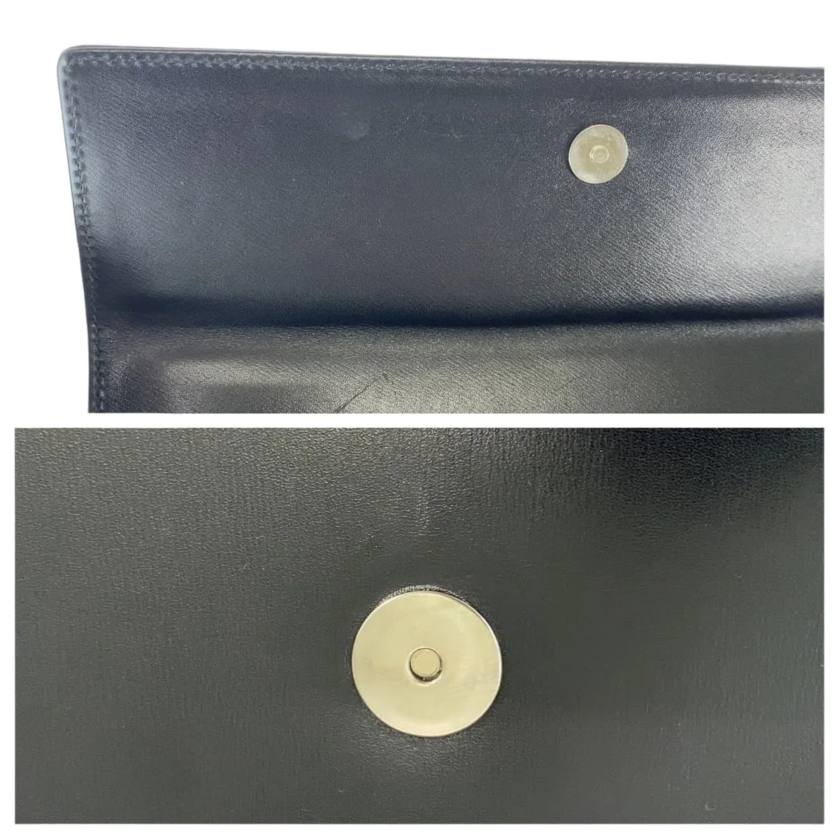 Salvatore Ferragamo Shoulder Bag leather Black SilverMetal Shoulder Bag Vala Women Used