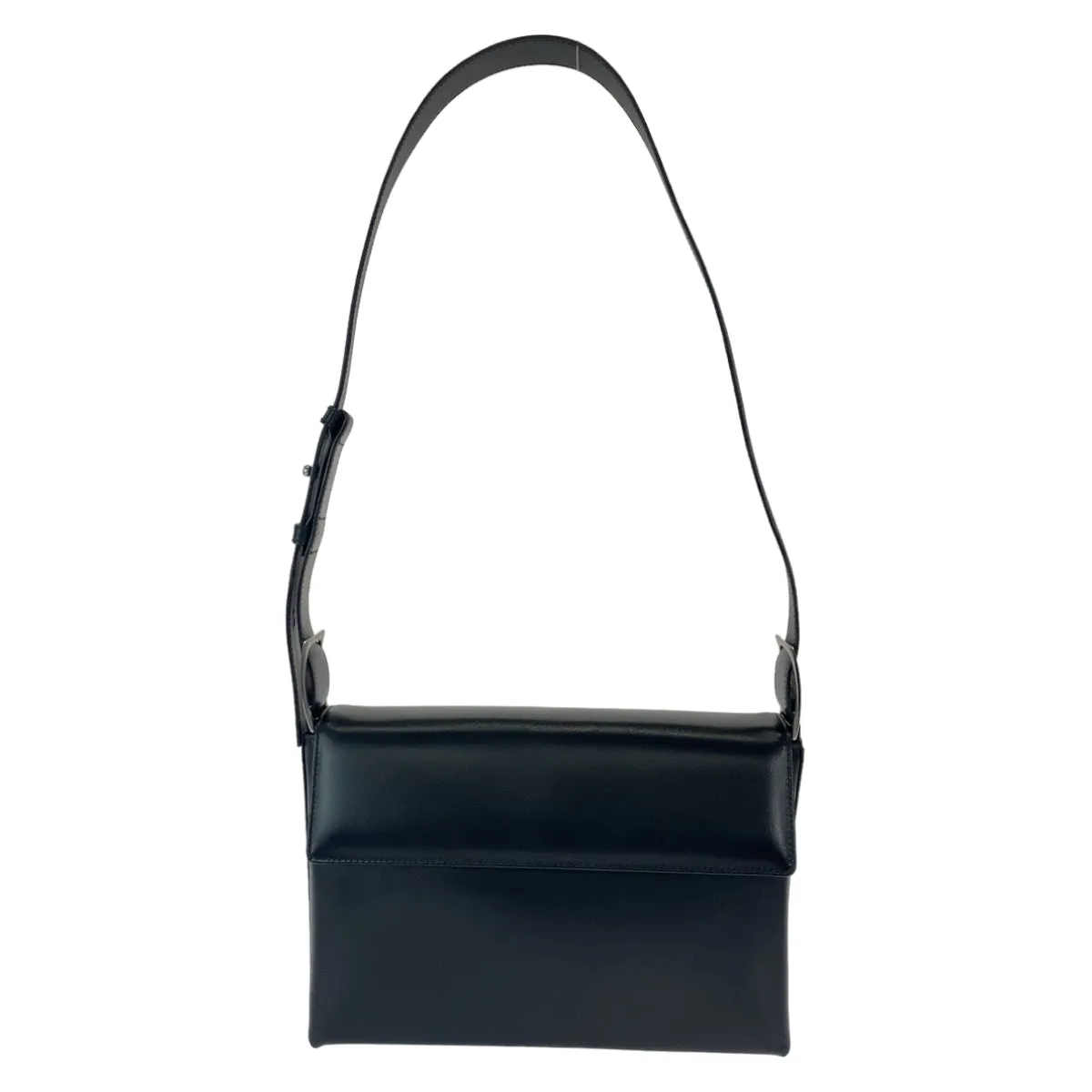 Salvatore Ferragamo Shoulder Bag leather Black SilverMetal Shoulder Bag Vala Women Used