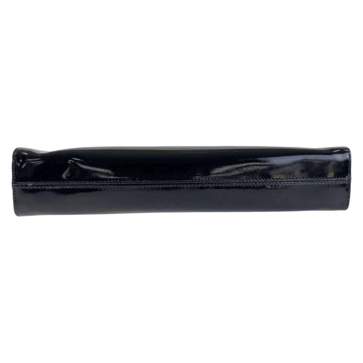 Salvatore Ferragamo Shoulder Bag Patent leather Black GoldMetal Shoulder Bag Clutch Bag Gancini Women Used