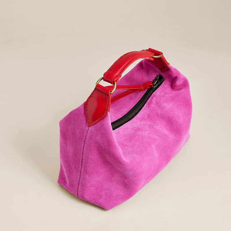 Small Maurice Hobo - Suede Pink
