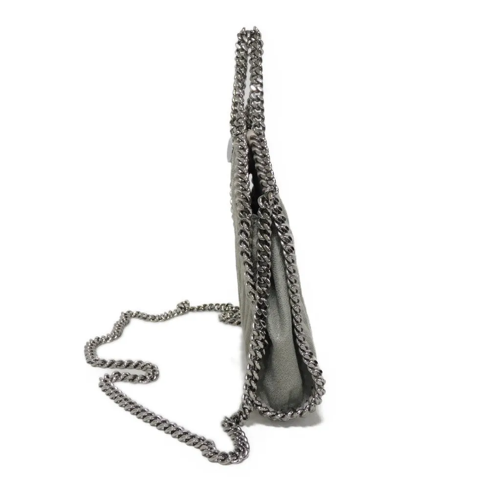 Stella McCartney Shoulder Bag 391698 W8859 1220  polyester gray Quilting Chain 2WAY Chevron Farabella Tiny Tote Women Used