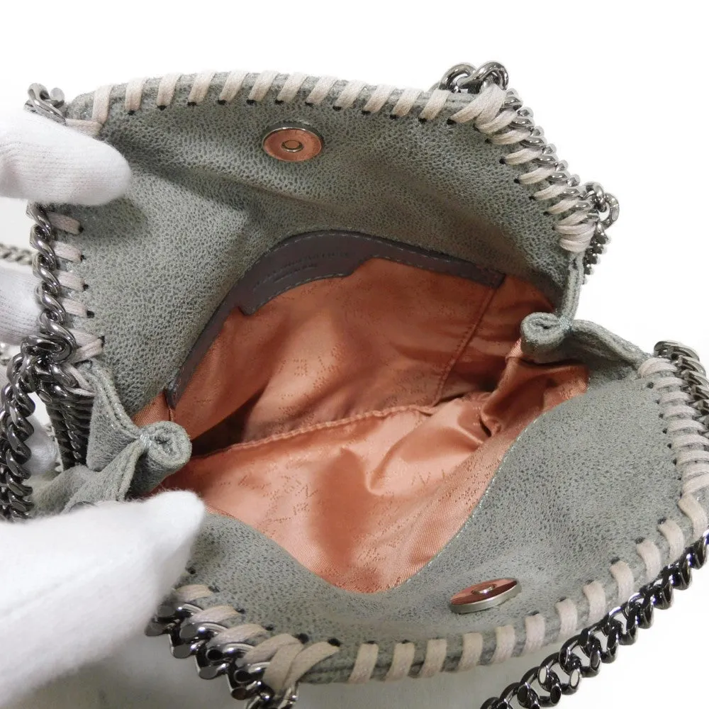 Stella McCartney Shoulder Bag 391698 W8859 1220  polyester gray Quilting Chain 2WAY Chevron Farabella Tiny Tote Women Used