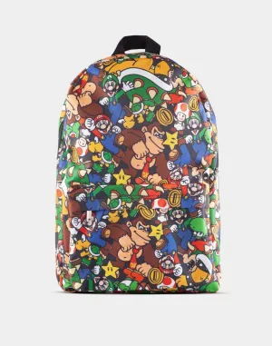 Super Mario Character Print Backpack