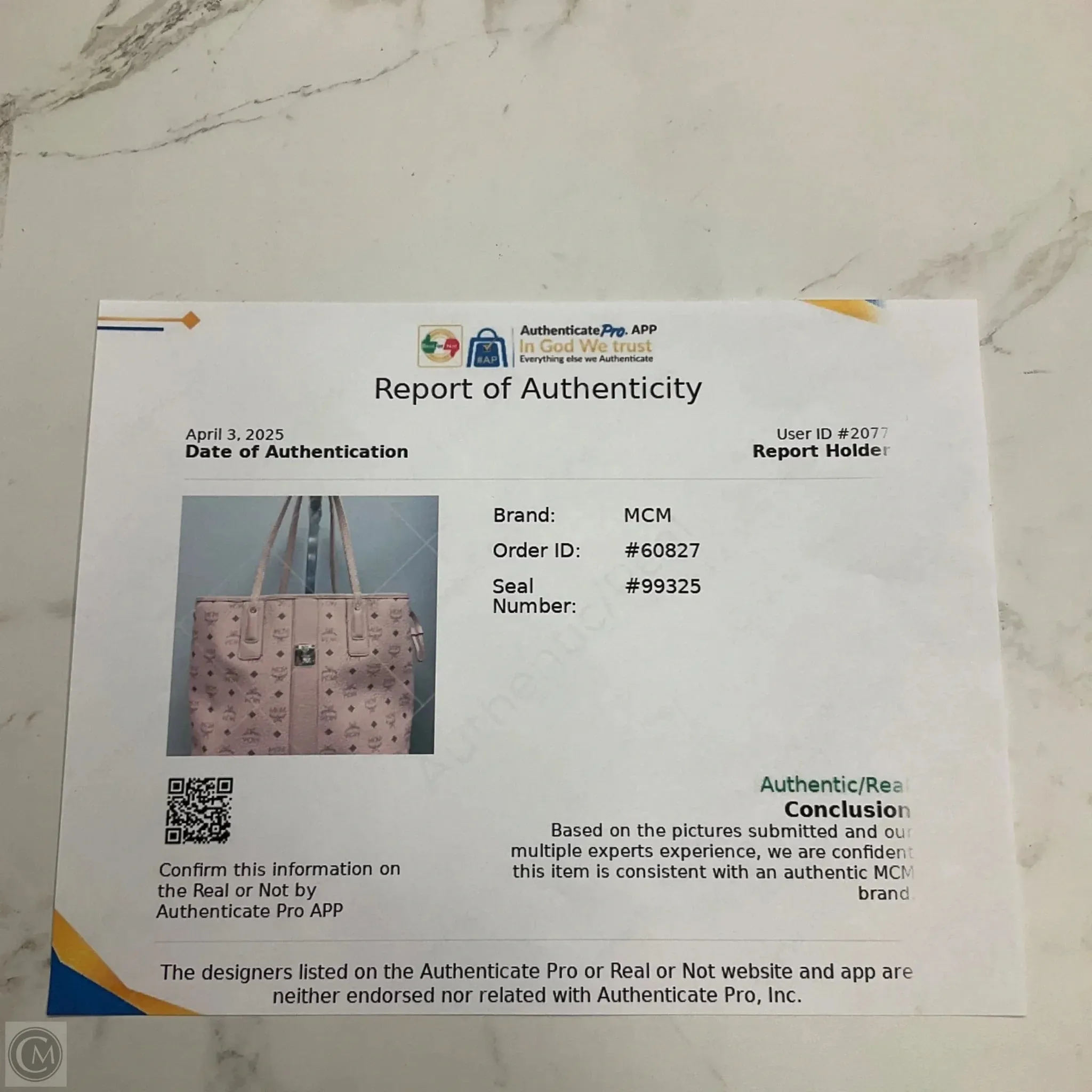 Tote Luxury Designer By Mcm, Size: Medium