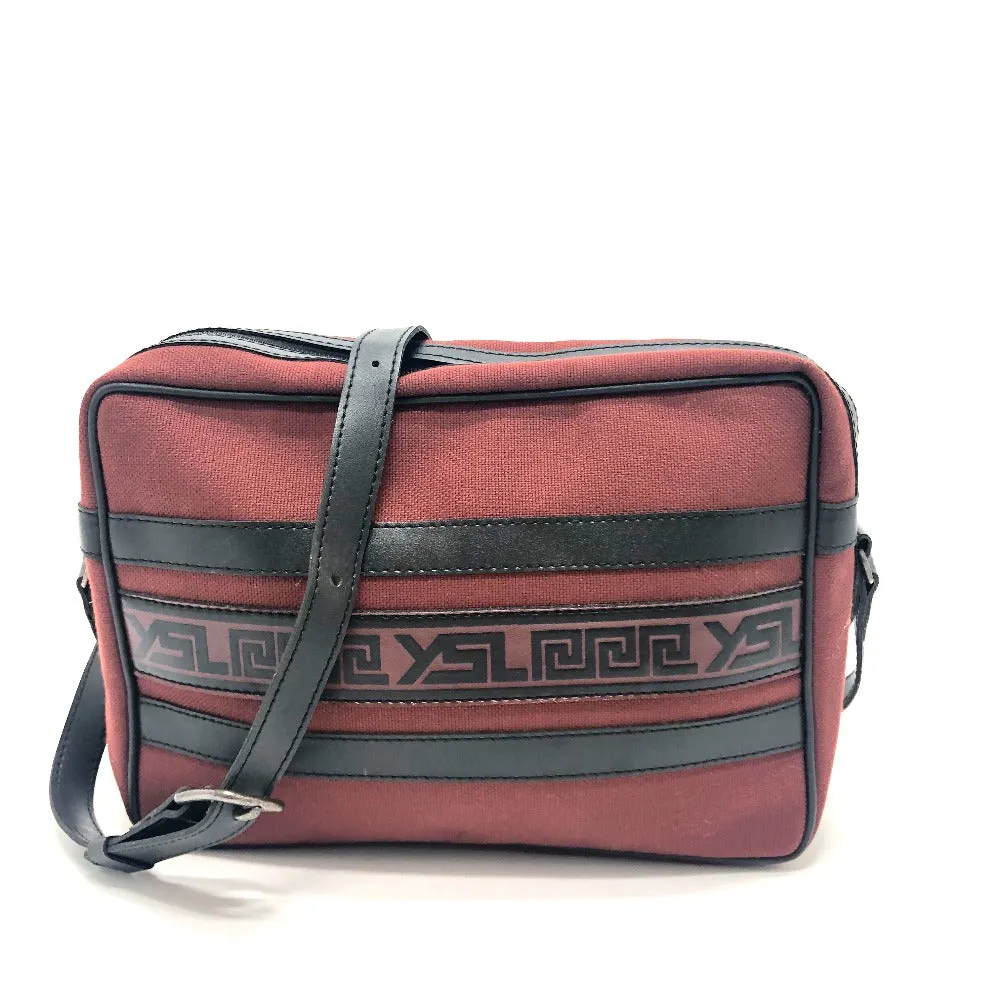 YVES SAINT LAURENT Shoulder Bag Canvas / leather Red logo Shoulder bag/logo unisex(Unisex) Used