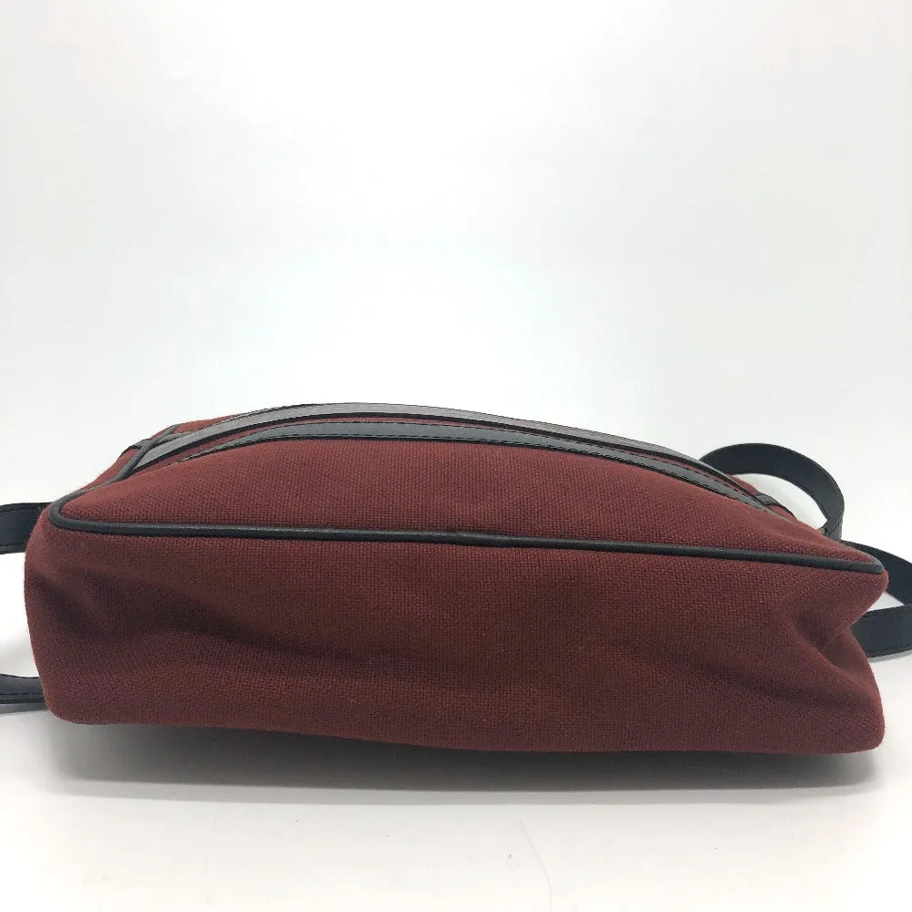 YVES SAINT LAURENT Shoulder Bag Canvas / leather Red logo Shoulder bag/logo unisex(Unisex) Used