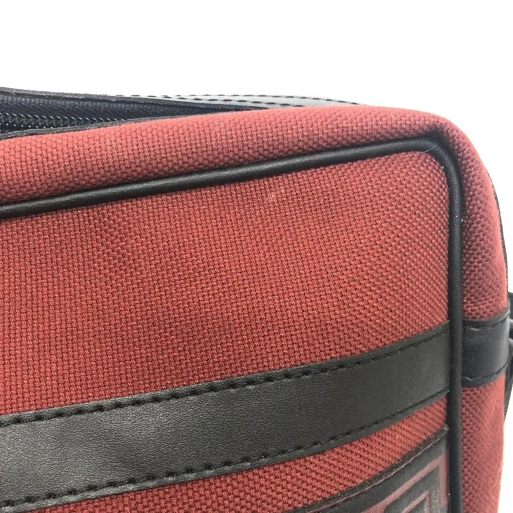 YVES SAINT LAURENT Shoulder Bag Canvas / leather Red logo Shoulder bag/logo unisex(Unisex) Used