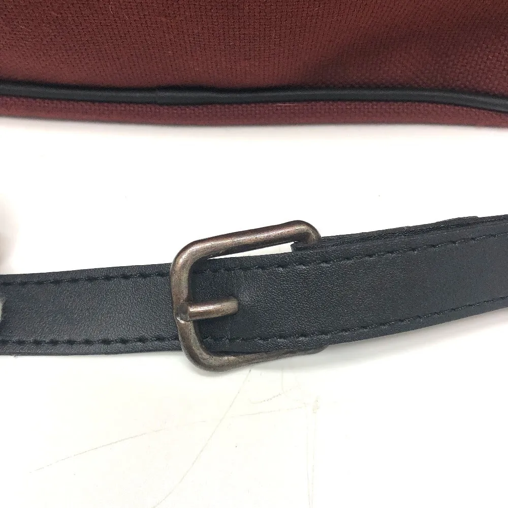 YVES SAINT LAURENT Shoulder Bag Canvas / leather Red logo Shoulder bag/logo unisex(Unisex) Used