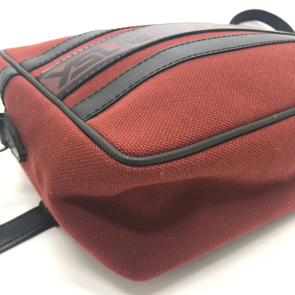 YVES SAINT LAURENT Shoulder Bag Canvas / leather Red logo Shoulder bag/logo unisex(Unisex) Used