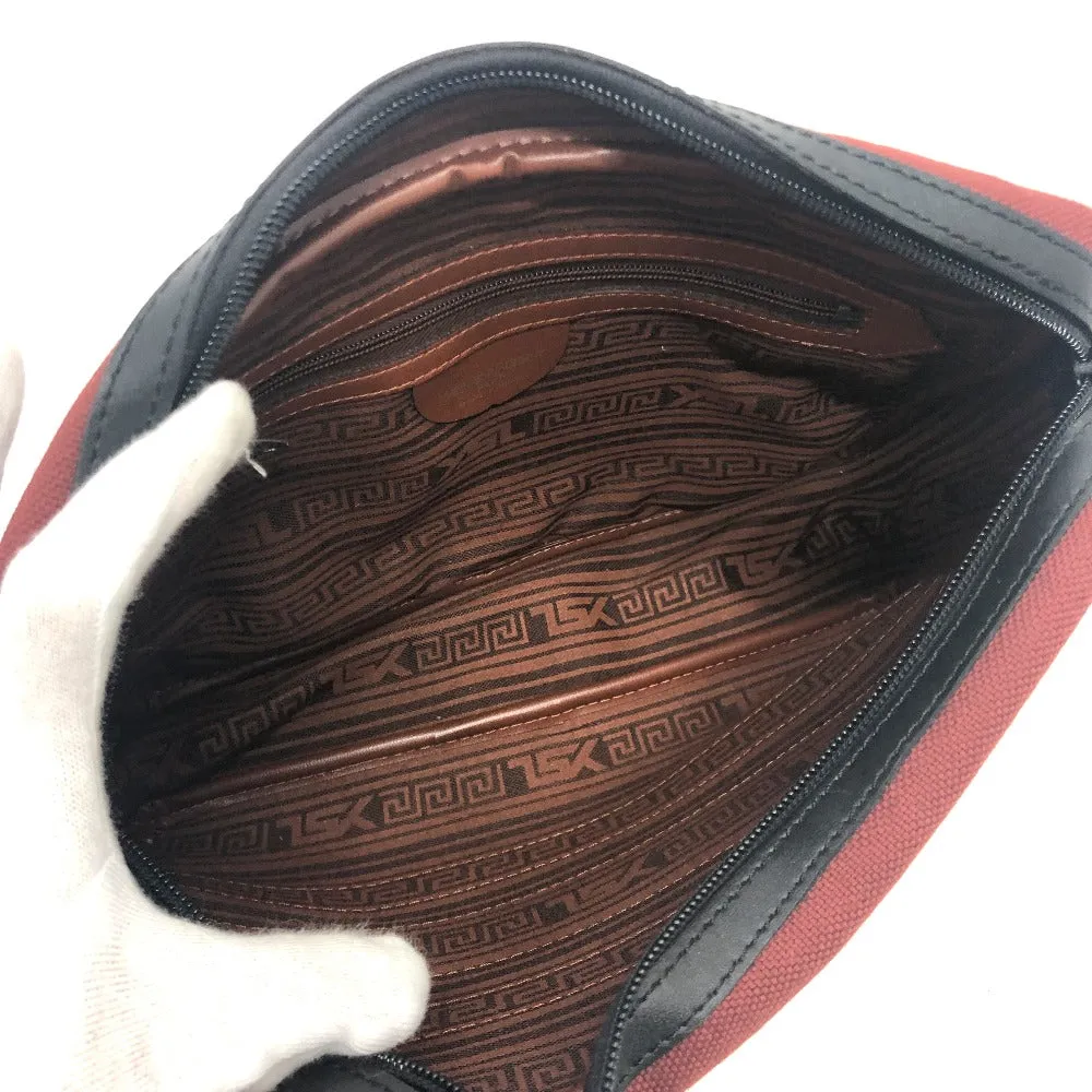 YVES SAINT LAURENT Shoulder Bag Canvas / leather Red logo Shoulder bag/logo unisex(Unisex) Used