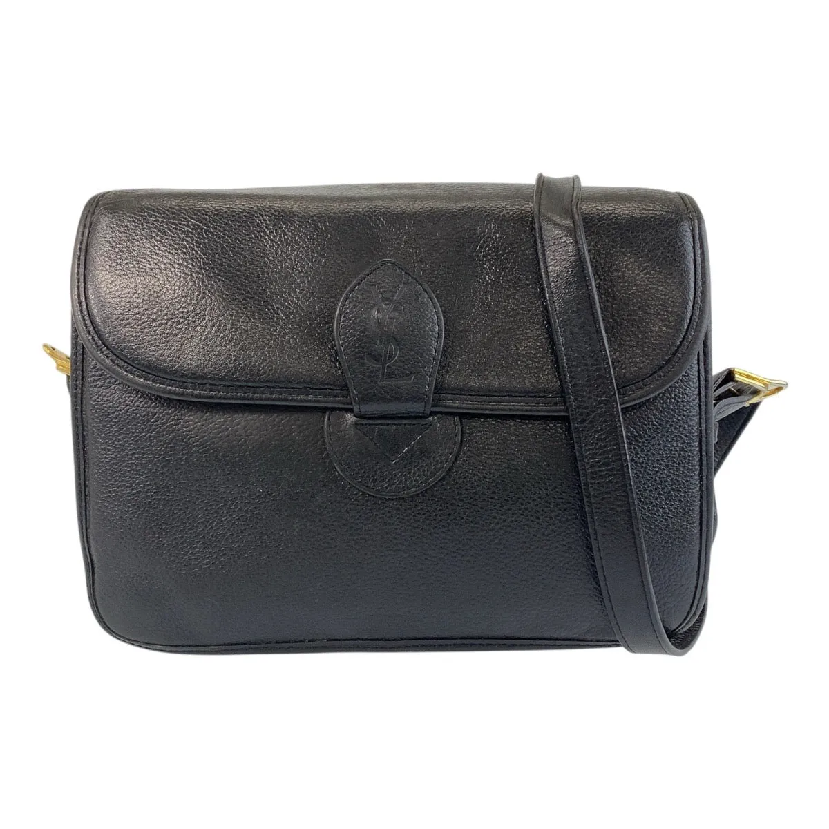 Yves Saint Laurent Shoulder Bag leather black YSL