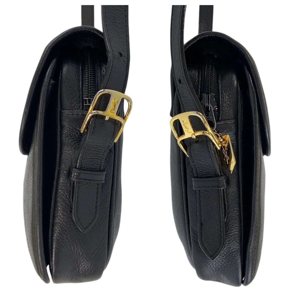 Yves Saint Laurent Shoulder Bag leather black YSL