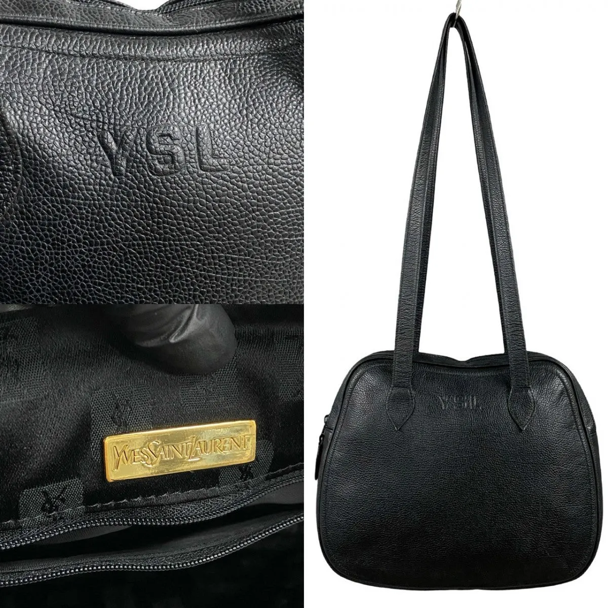 YVES SAINT LAURENT Shoulder Bag leather black
